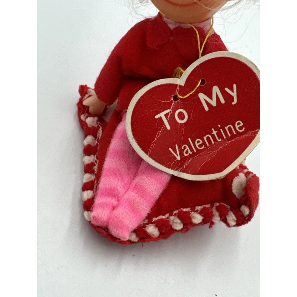 Vintage‎ Be My Valentine Knee Hugger Elf Pixie On Pillow